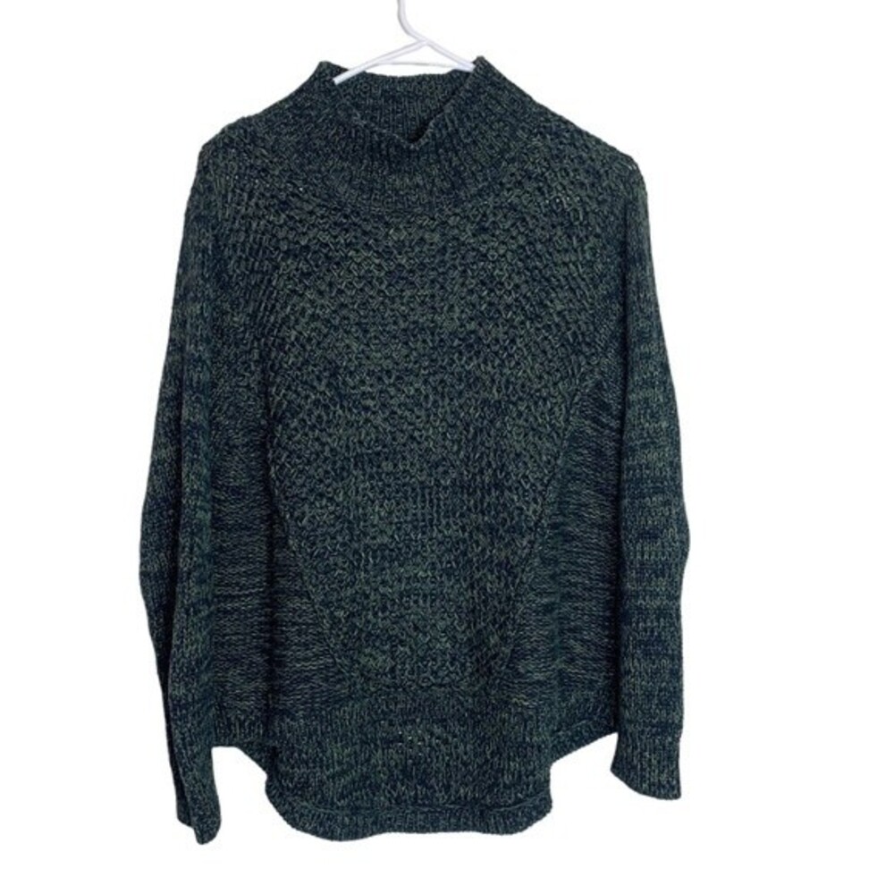 525 America Green Black Knitted Mock Sweater Size M Women